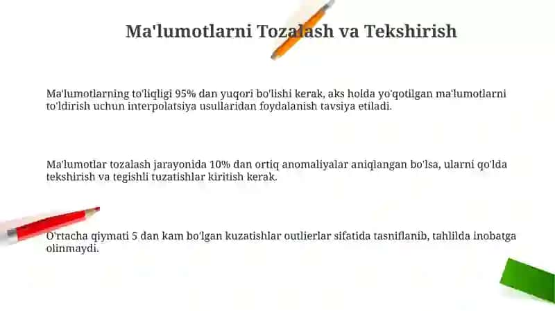 Dastlabki tajriba natijalariga ishlov berish 3