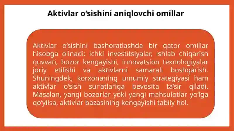 Aktivlar, kapital va majburiyatlarni bashoratlash 3