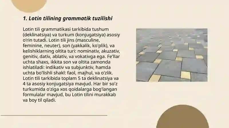 Respet strukturasi lotin tili 3