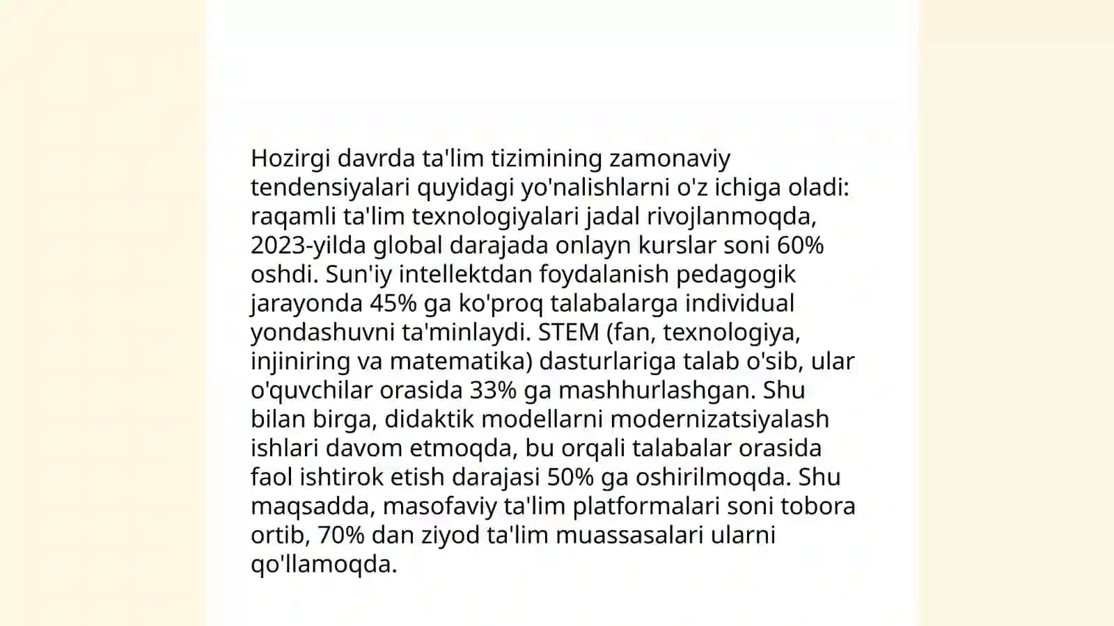 Ta'lim tizimining zamonaviy tendensiyalari 3
