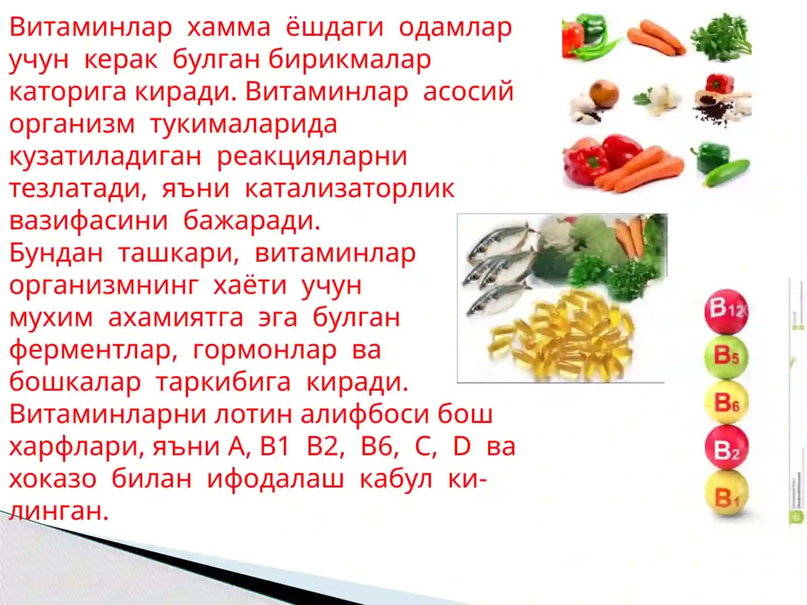 Vitaminlar va ularning manbai 3