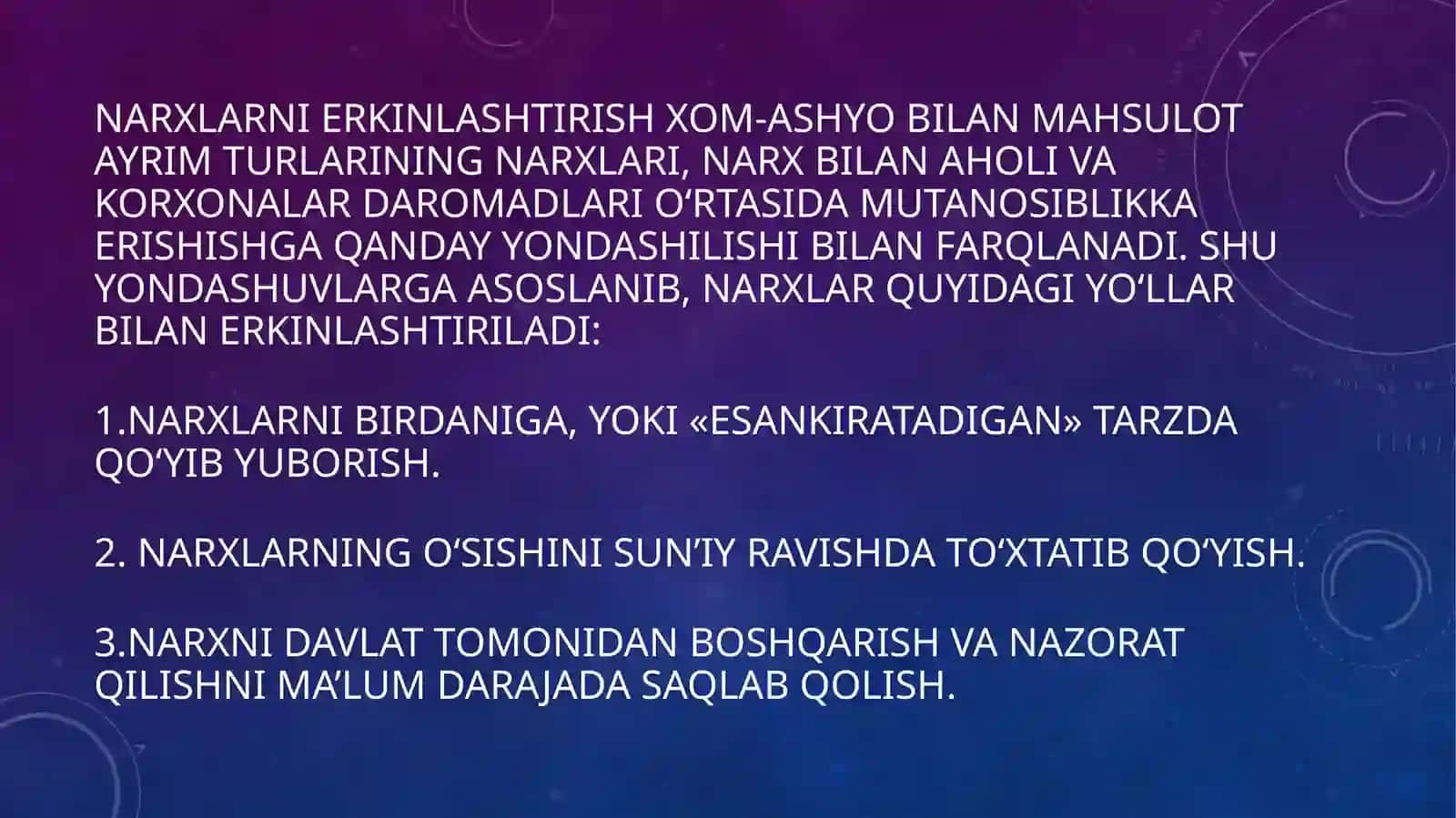 O’zbekistonda narx-navo mexanizimi 3