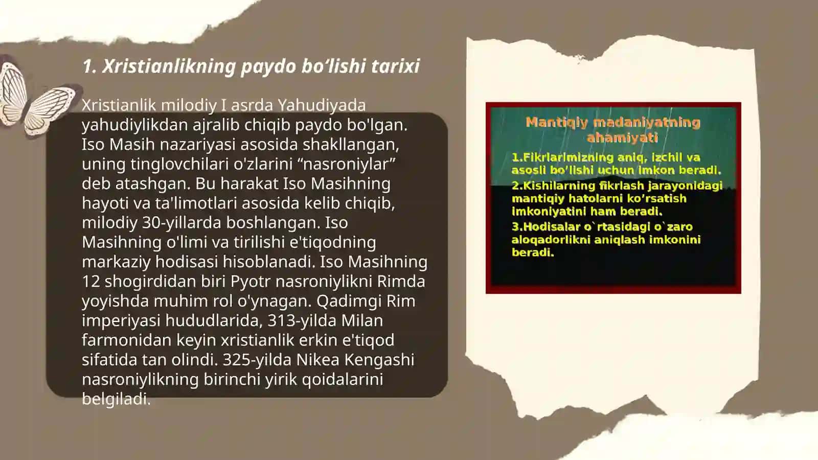 Xristianlikning paydo boʻlishi, aqidalari, asosiy yoʻnalishlari, taʼlimotlari va manbalari 3