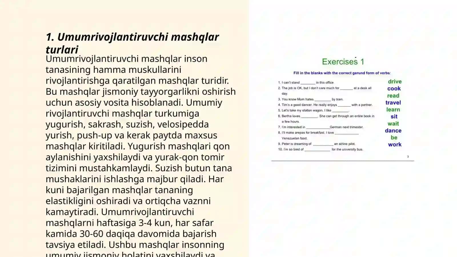 Umumrivojlantiruvchi mashqlar 3