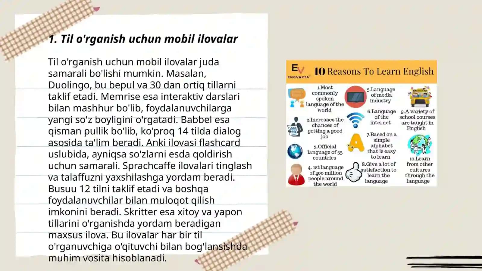 Til o'rganish uchun mobil ilovalar 3