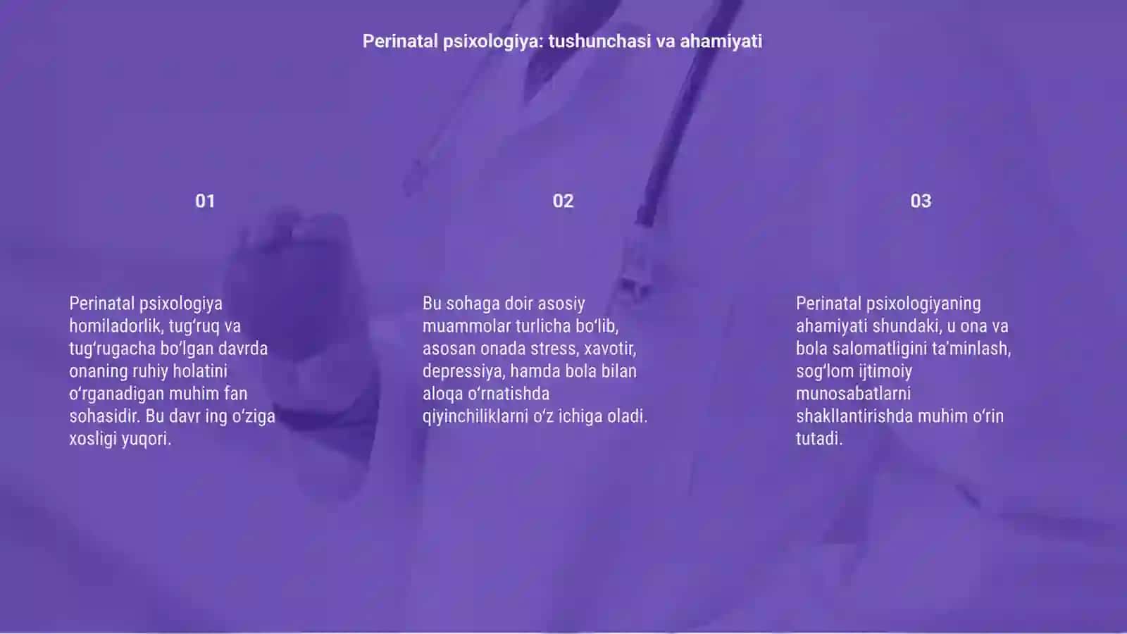 Perinatal psixologiyaning asosiy muamolari 3