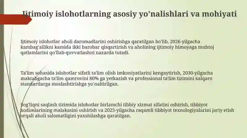 Ijtimoiy islohotlar mohiyati 3