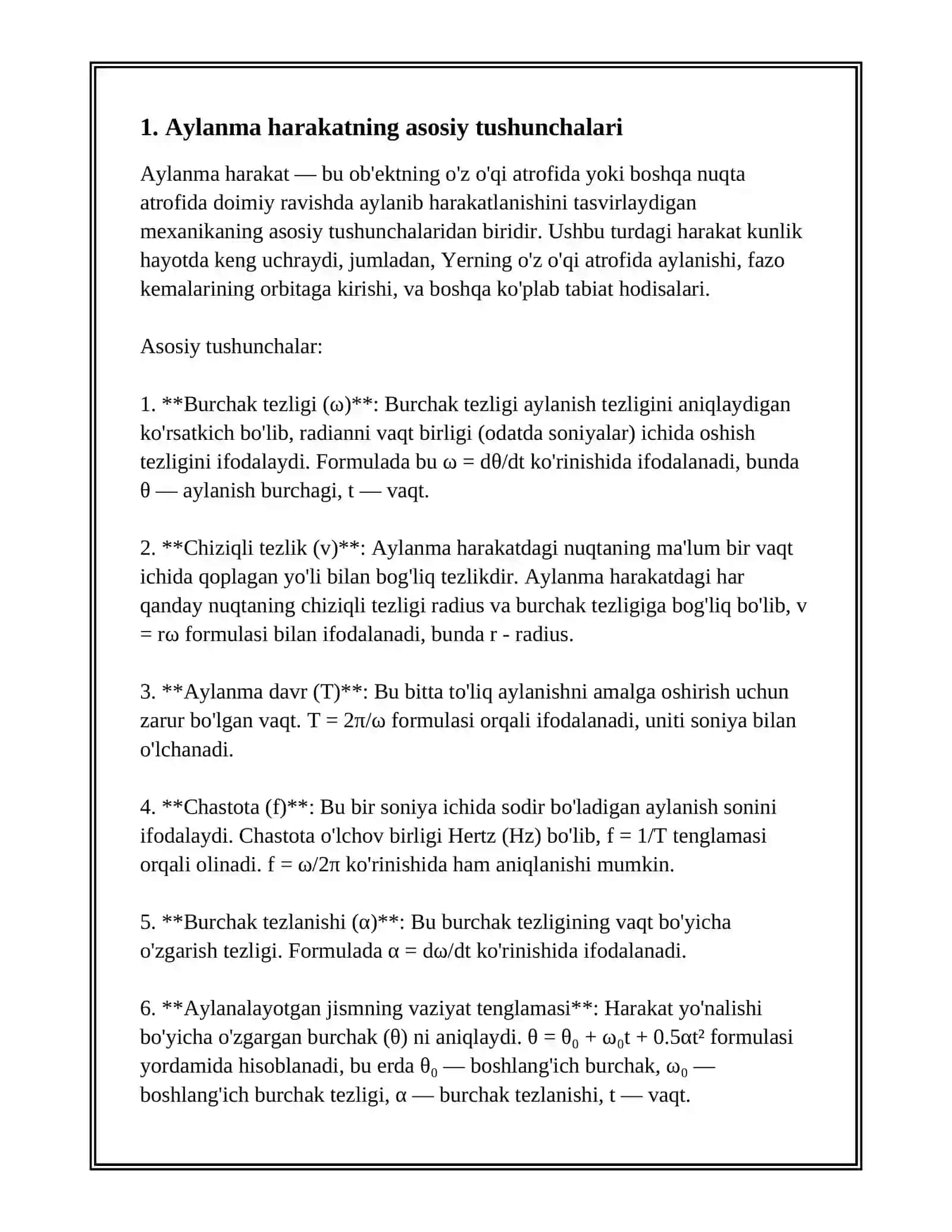 MODDA VA ENERGIYANING AYLANMA HARAKATI 3