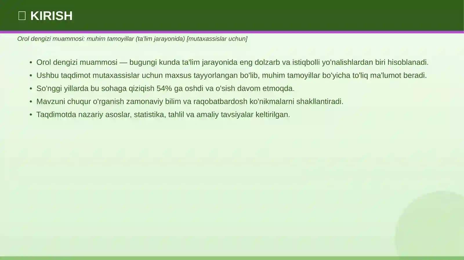 OROL DENGIZI MUAMMOSI 3