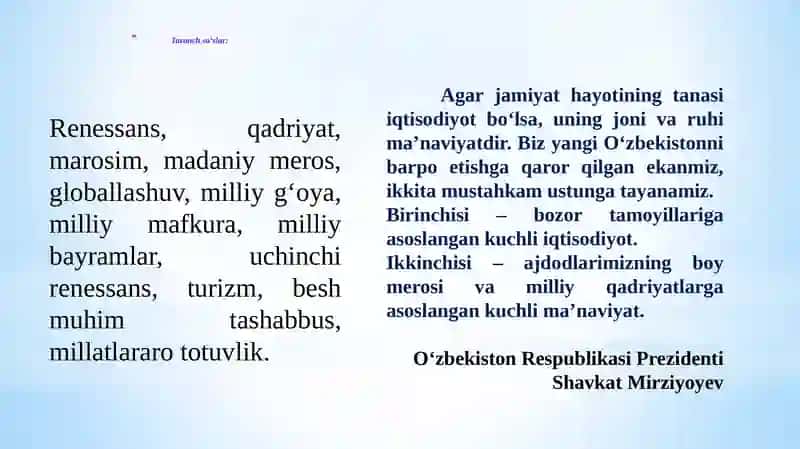 Mustaqillik yillarida O‘zbekiston dagi ma’naviy va madaniy taraqqiyot 3
