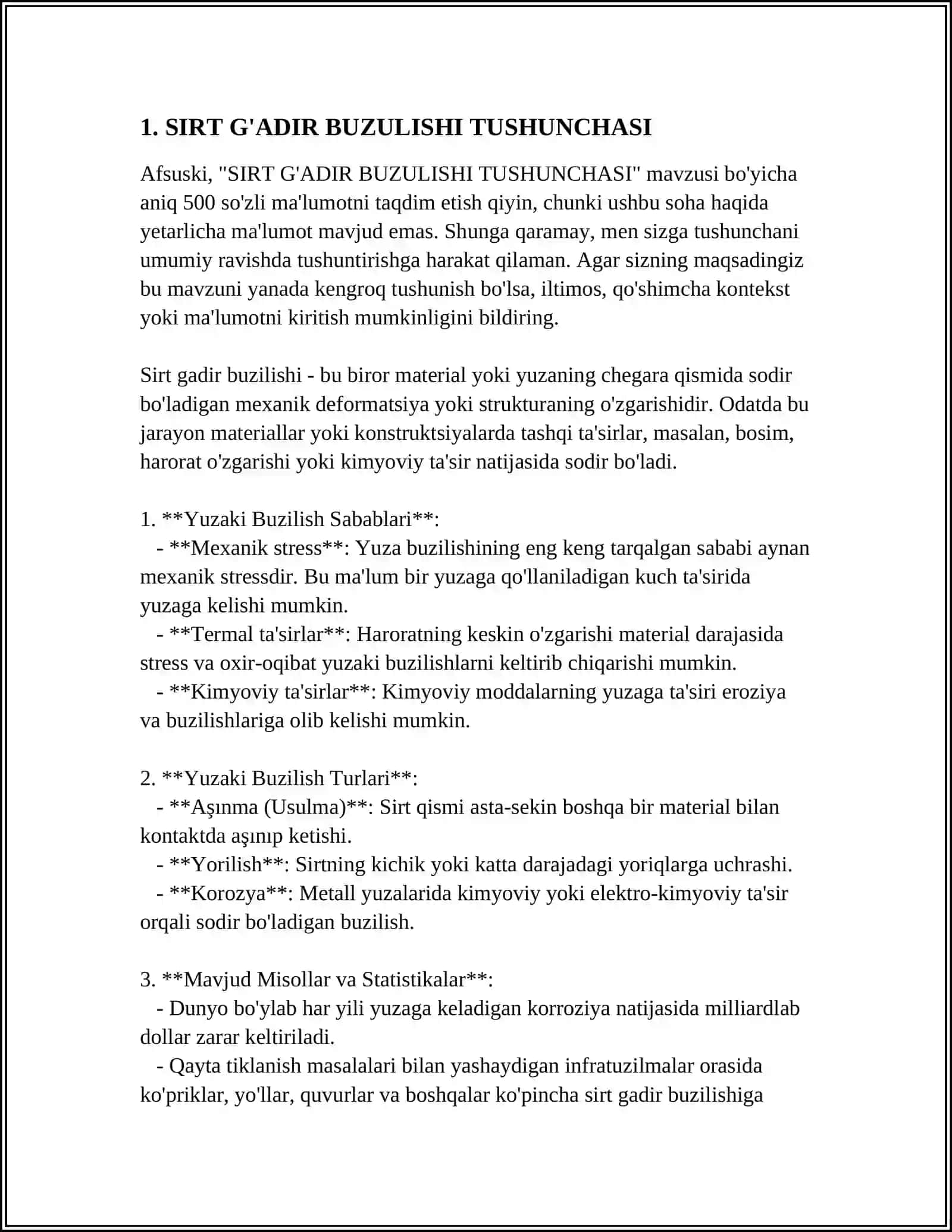 SIRT GʻADIR BUDURLIK KO'RSATKICHLARI 3