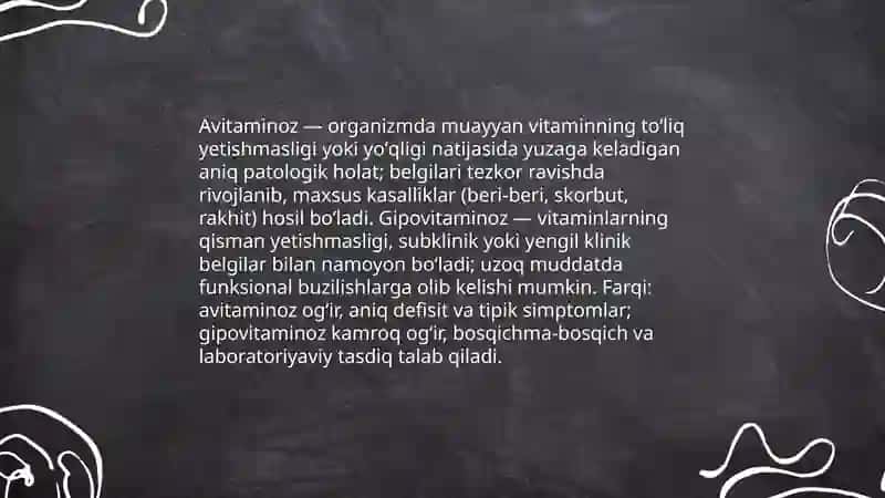 Avitaminoz va gipovitaminoz 3