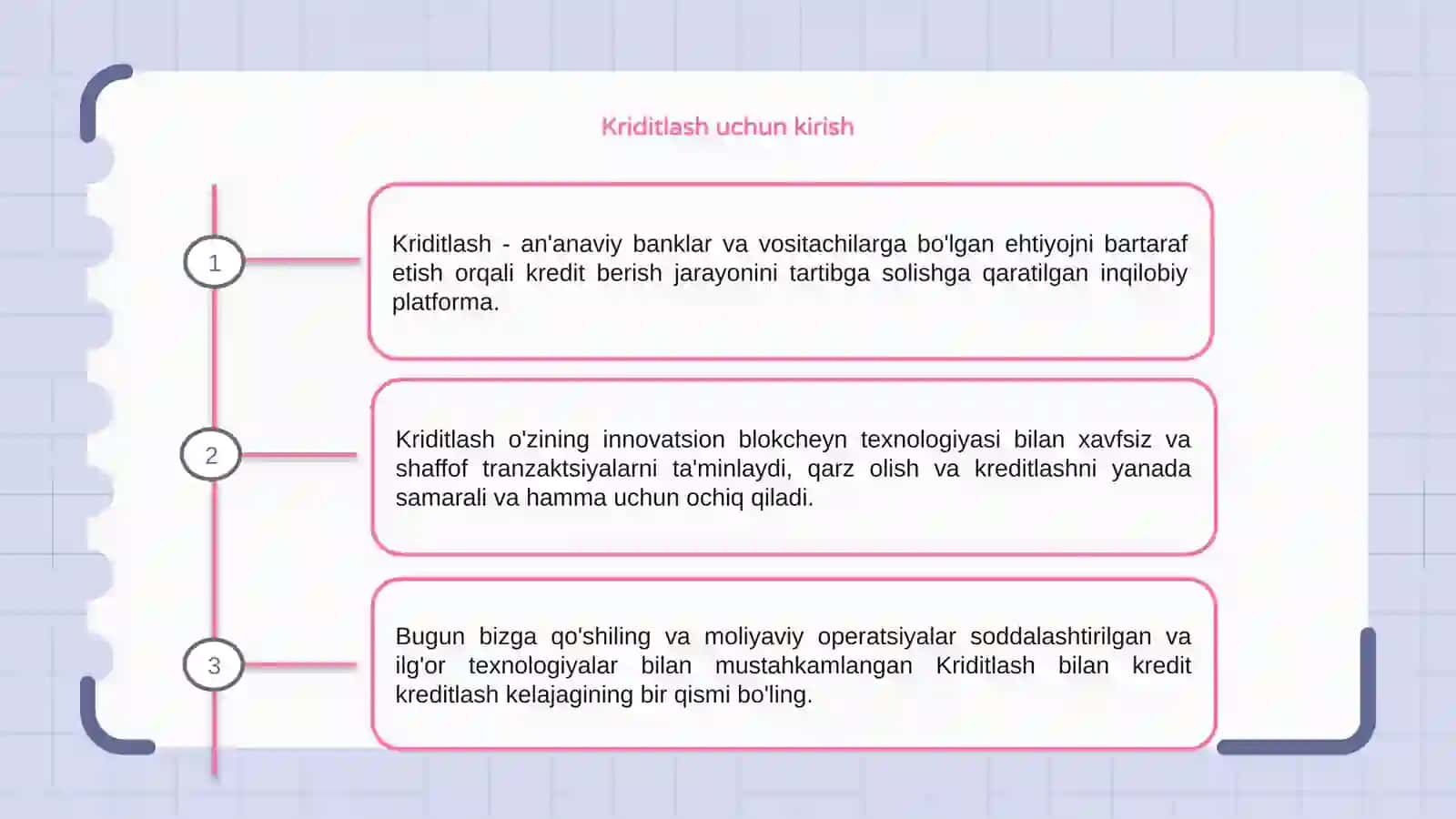 Kriditlash uchun kirish 3
