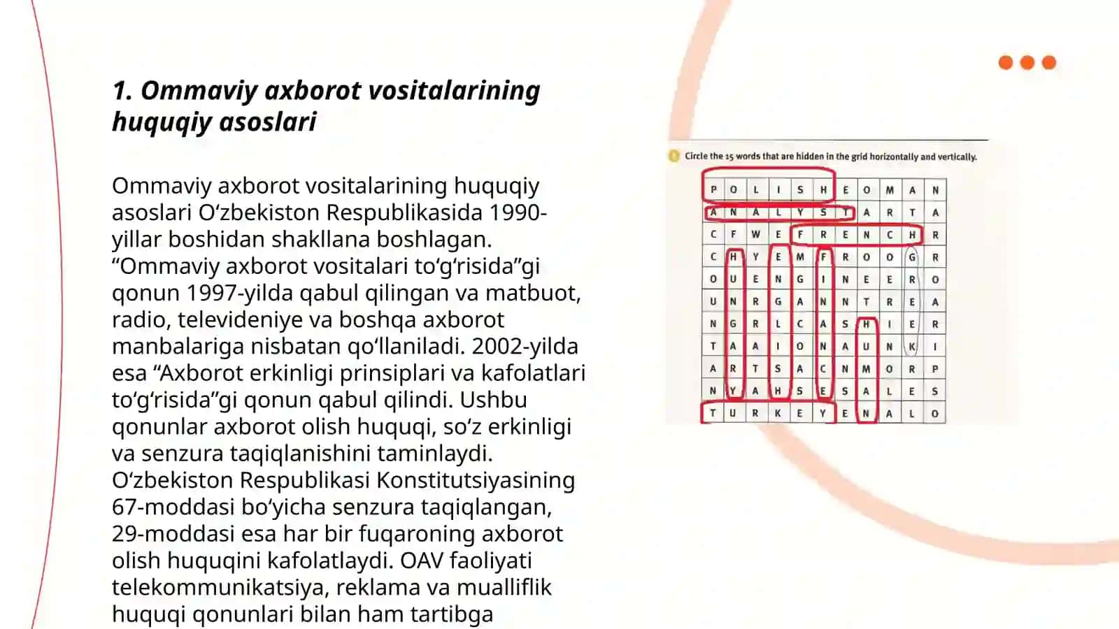 Ommaviy axborot vositalarining faoliyati 3