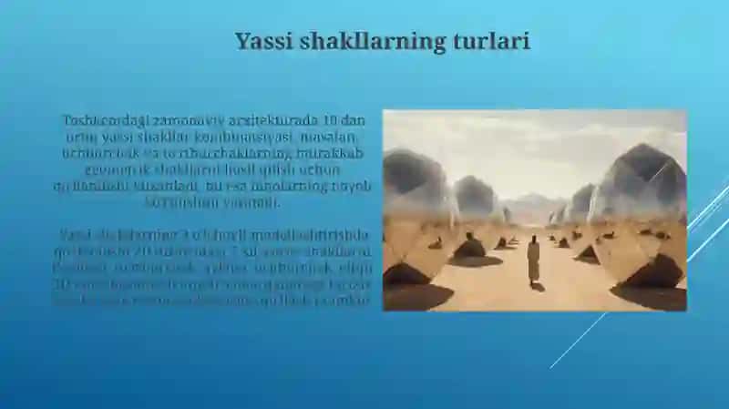 Yasini va fazoviy shakllar 3