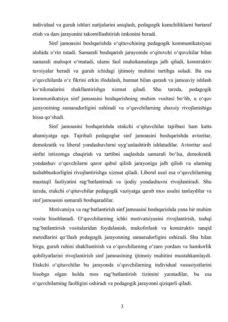 Sinf jamoasini boshqarishga doir metodlar 3
