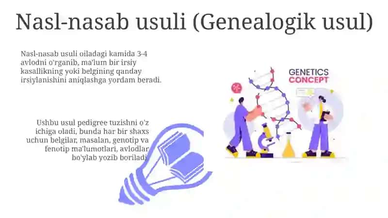 Nasl-nasab usuli va Egizaklar usuli 3
