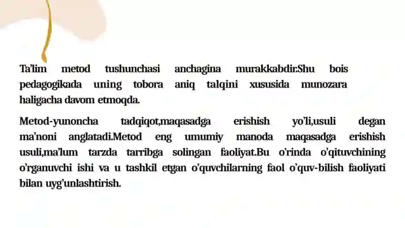 Ta’lim medotlarining turlari va vazifalari 3