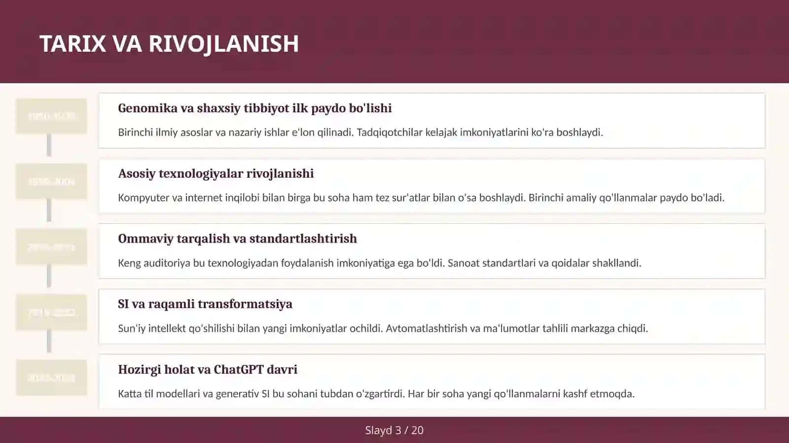 Genomika va Shaxsiy Tibbiyot 3