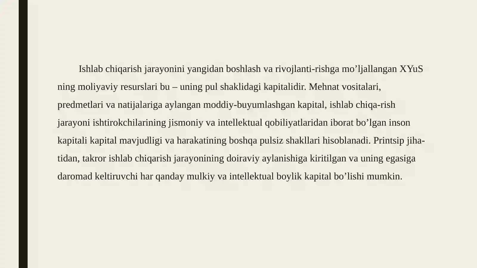 Iqtisodiy resurslar (Moliyaviy resurslar) 3
