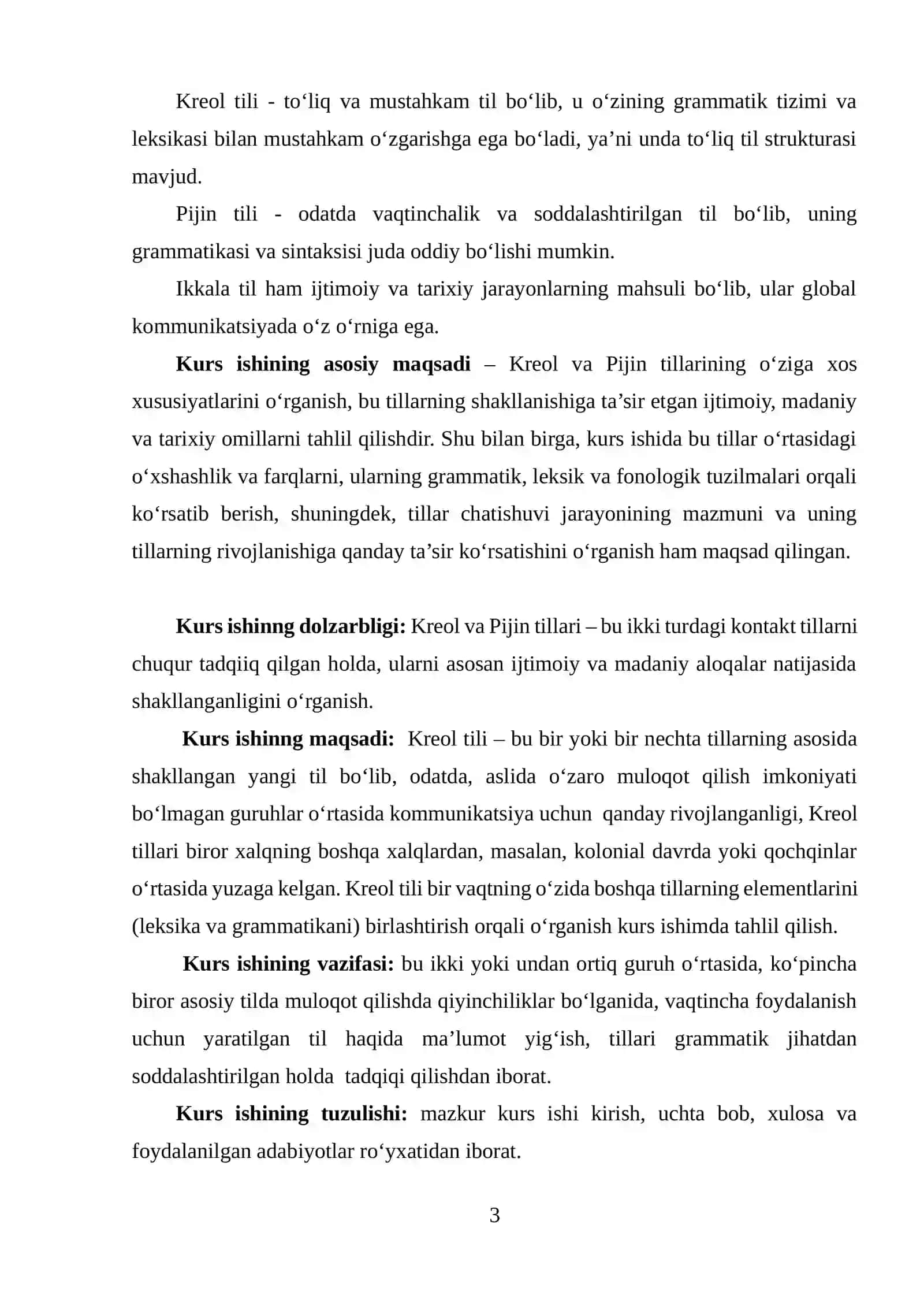 KREOL VA PIJIN TILLARI 3
