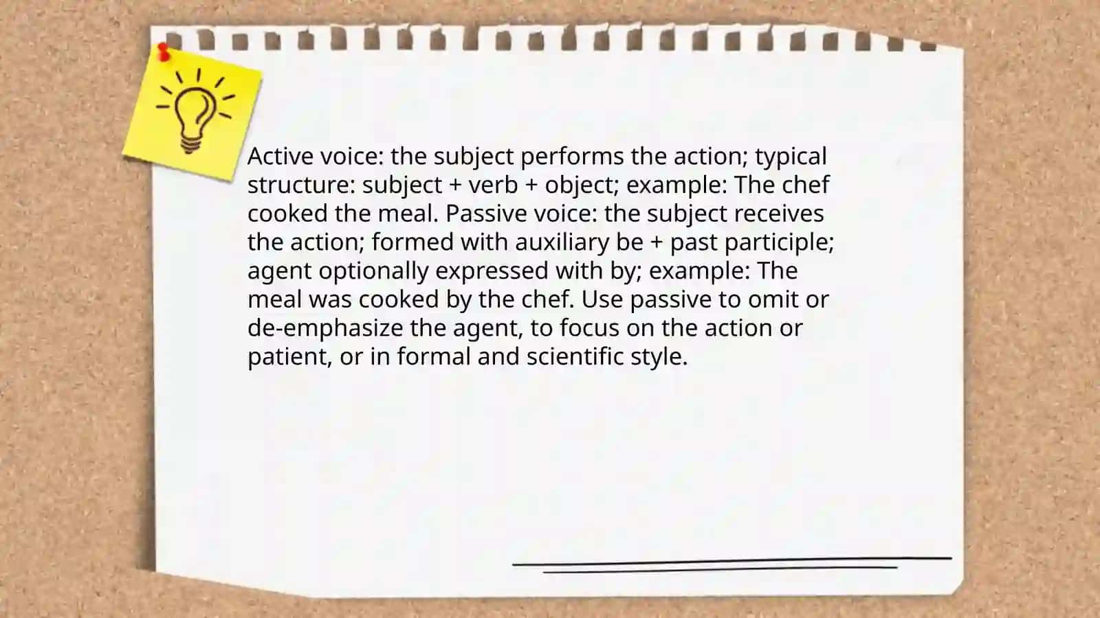 Passive voice and active 3