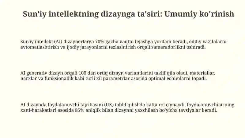 Sun'iy intellektning dizayn sohasigata'siri 3