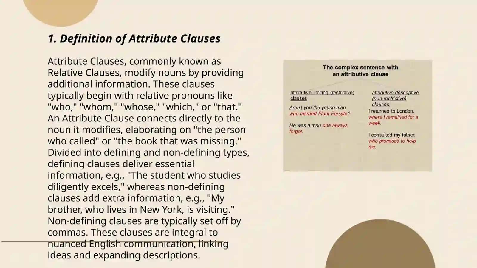 Translation of complex sentences with an attribute clause 3