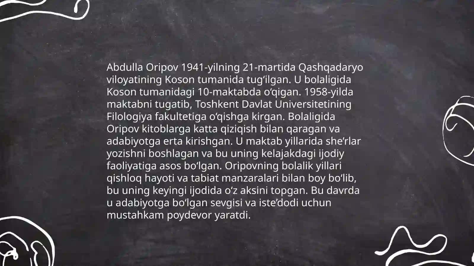 Abdulla oripov hayoti va ijodi 3