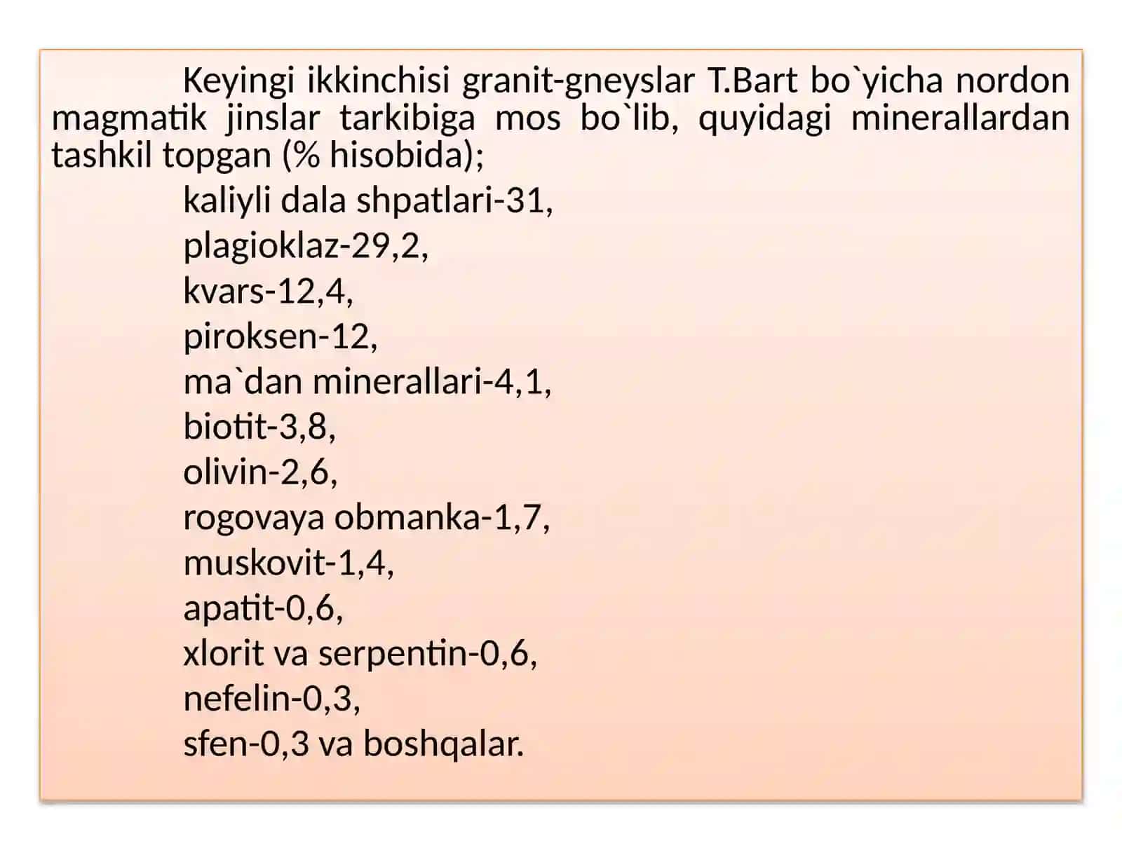 Minerallarni hosil bo'lish sharoitlari 3