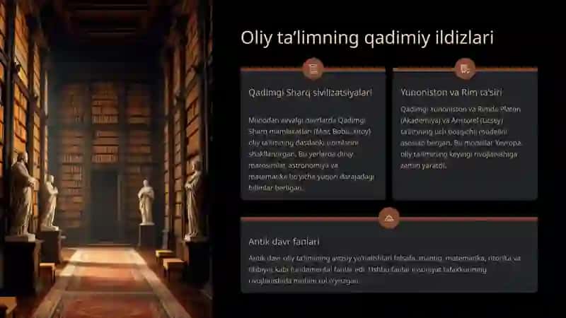 Oliy taʼlim va boʻlib jarayonlar 3
