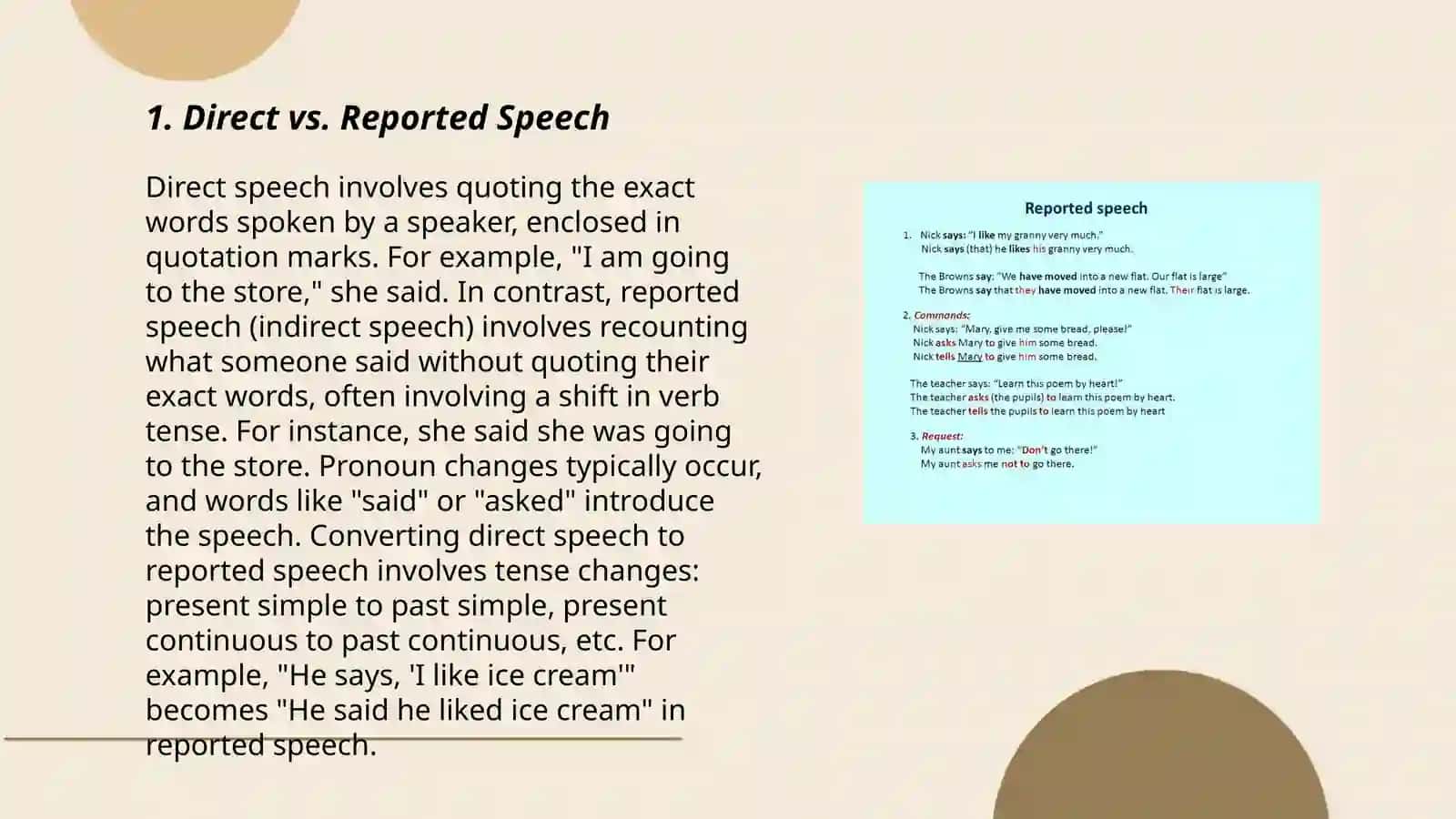 Reported speech 3