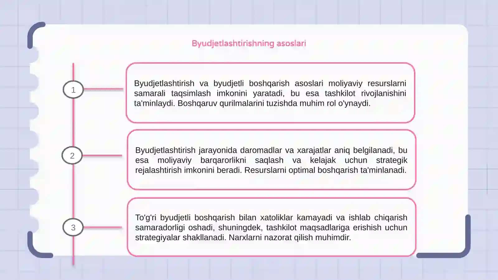 Byudjetlashtirish va Byudjetli boshqarish 3