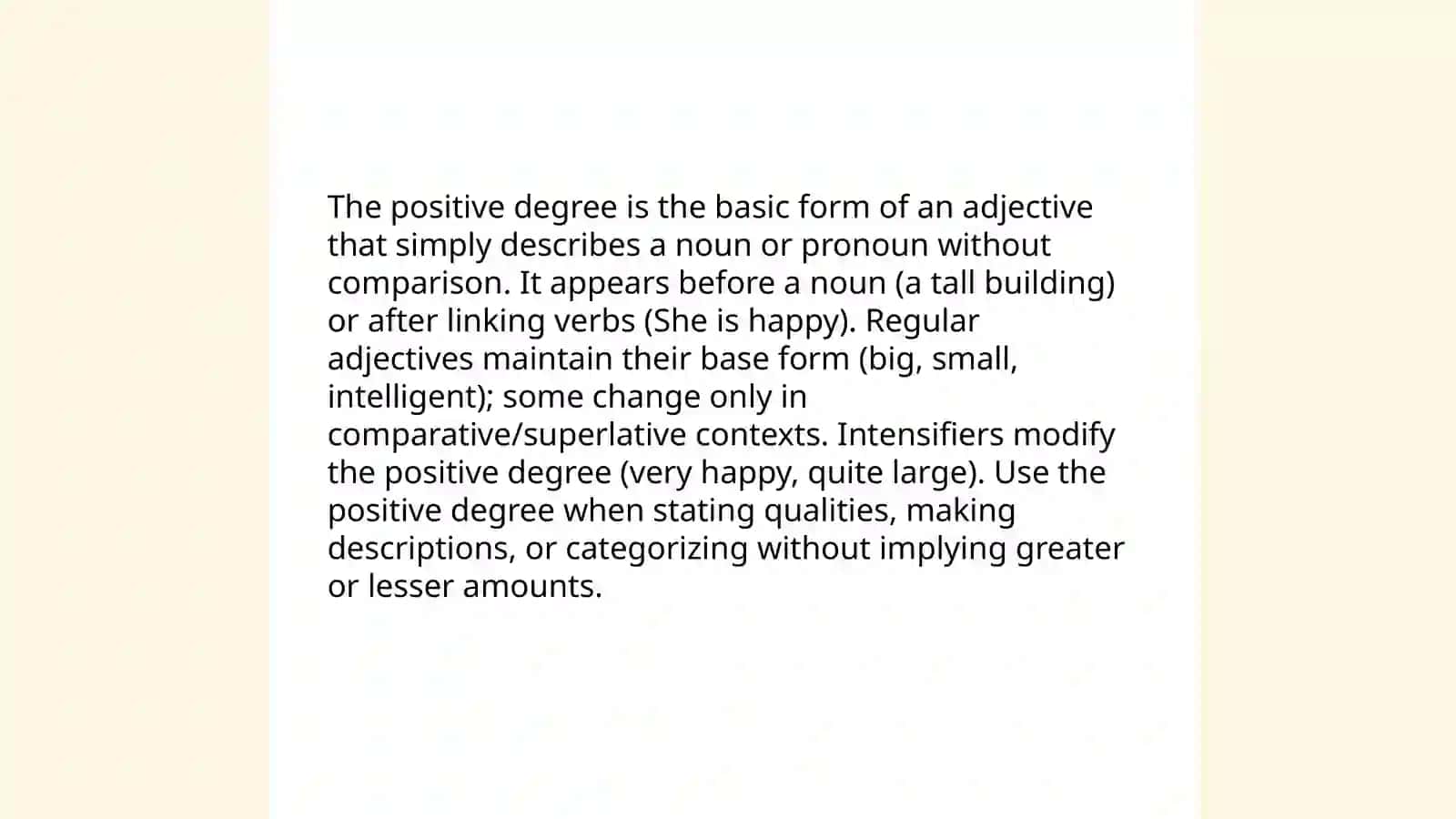 Degres of adjectives 3