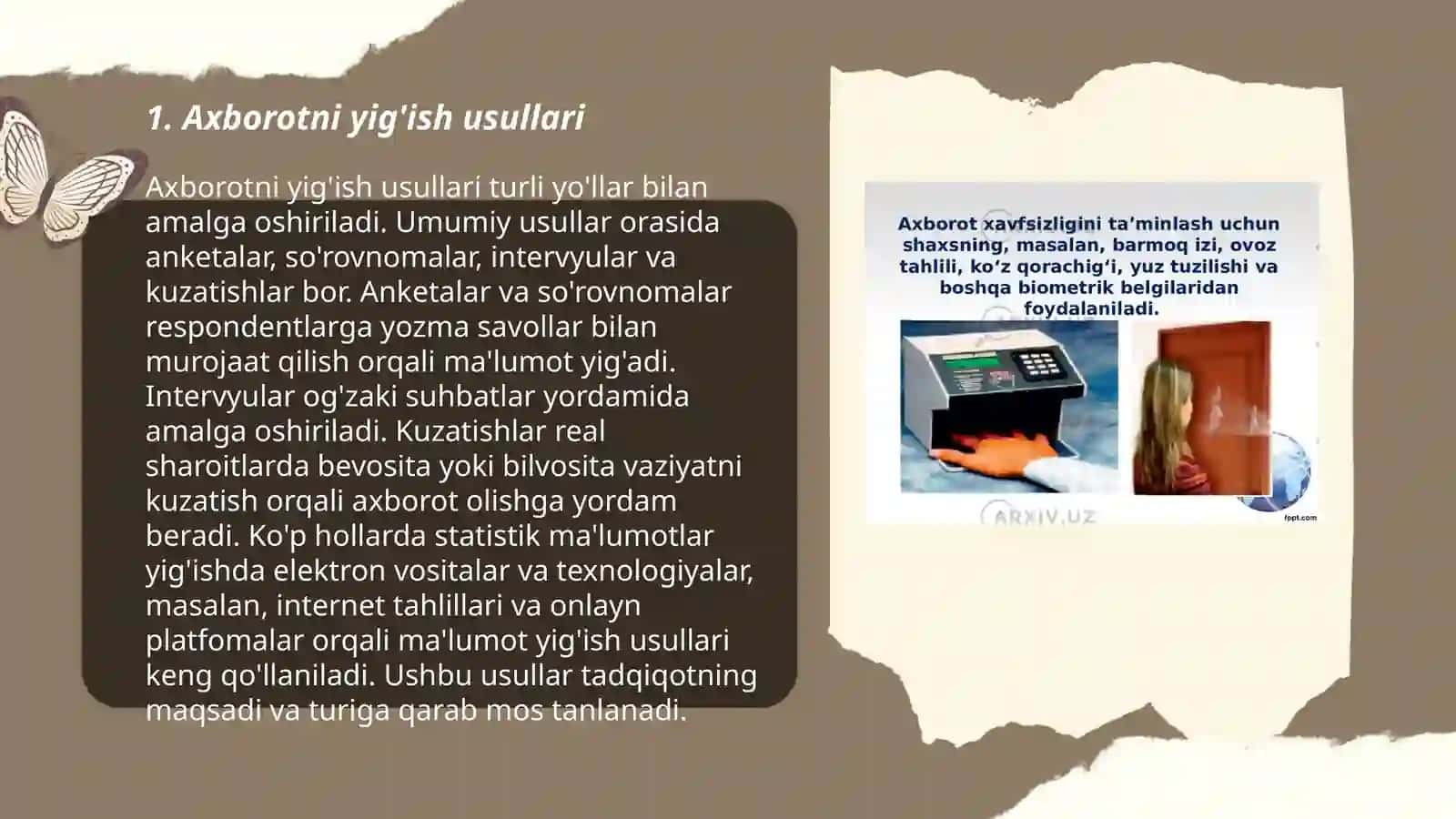 Axborotni yig'ish usullari 3