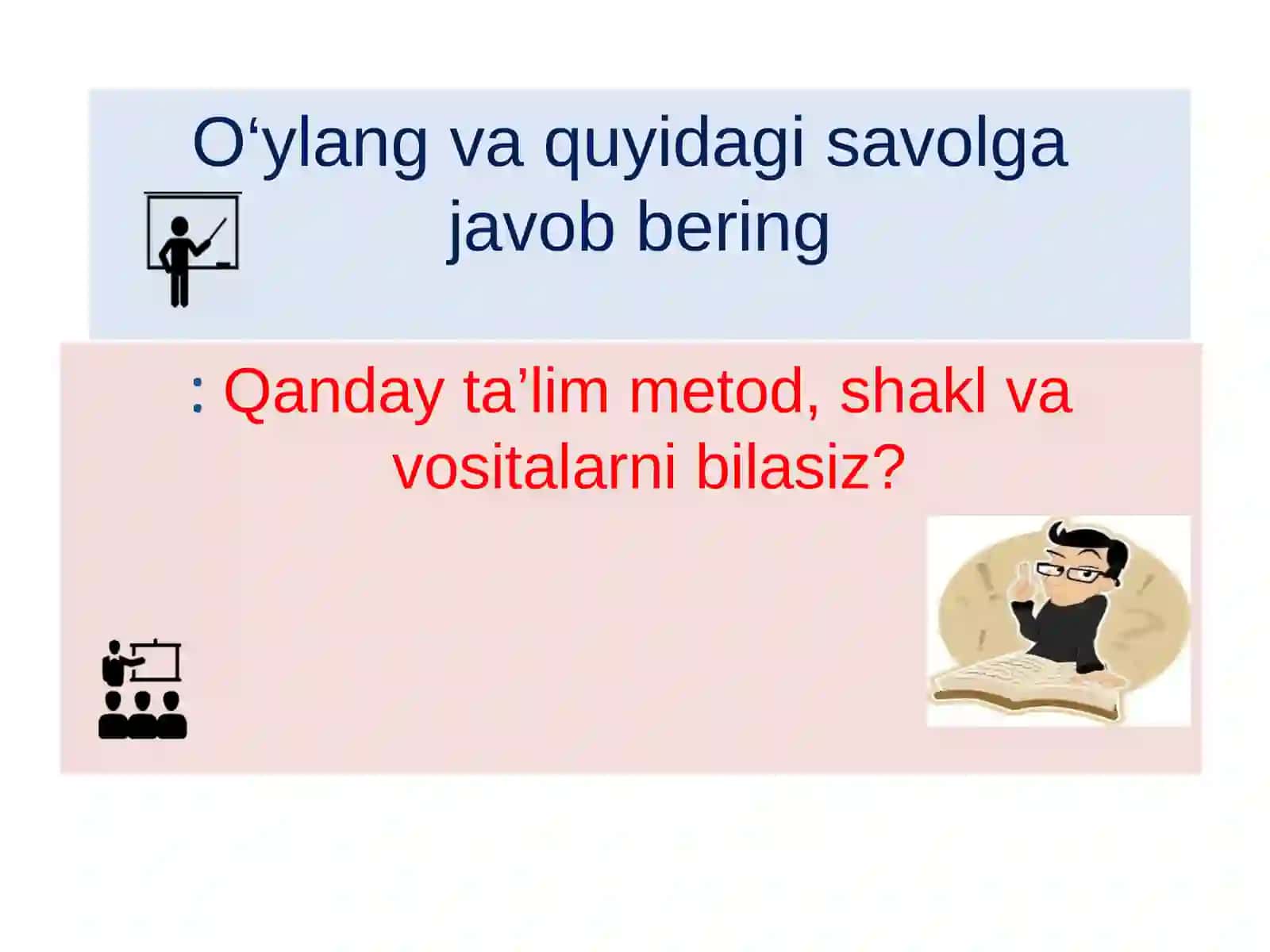 Ta’limni tashkil etish shakllari va turlari[]P.f.d., professor 3