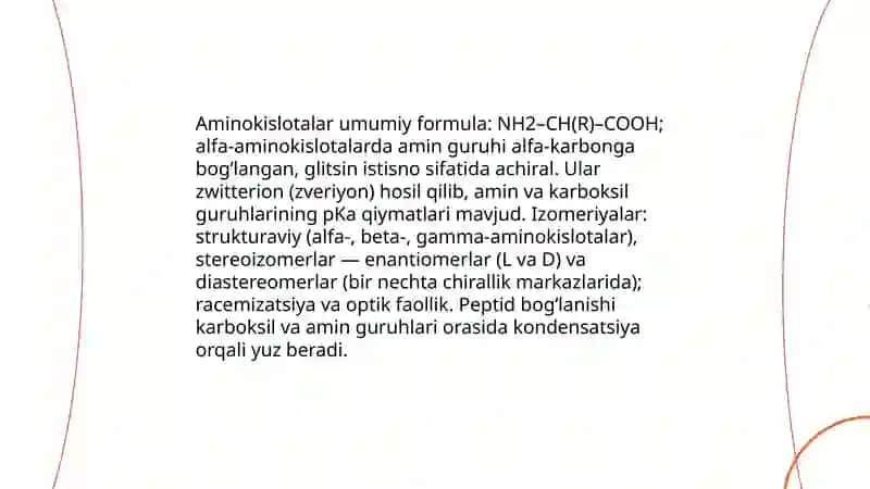 Oqsillar va aminokislotalar 3