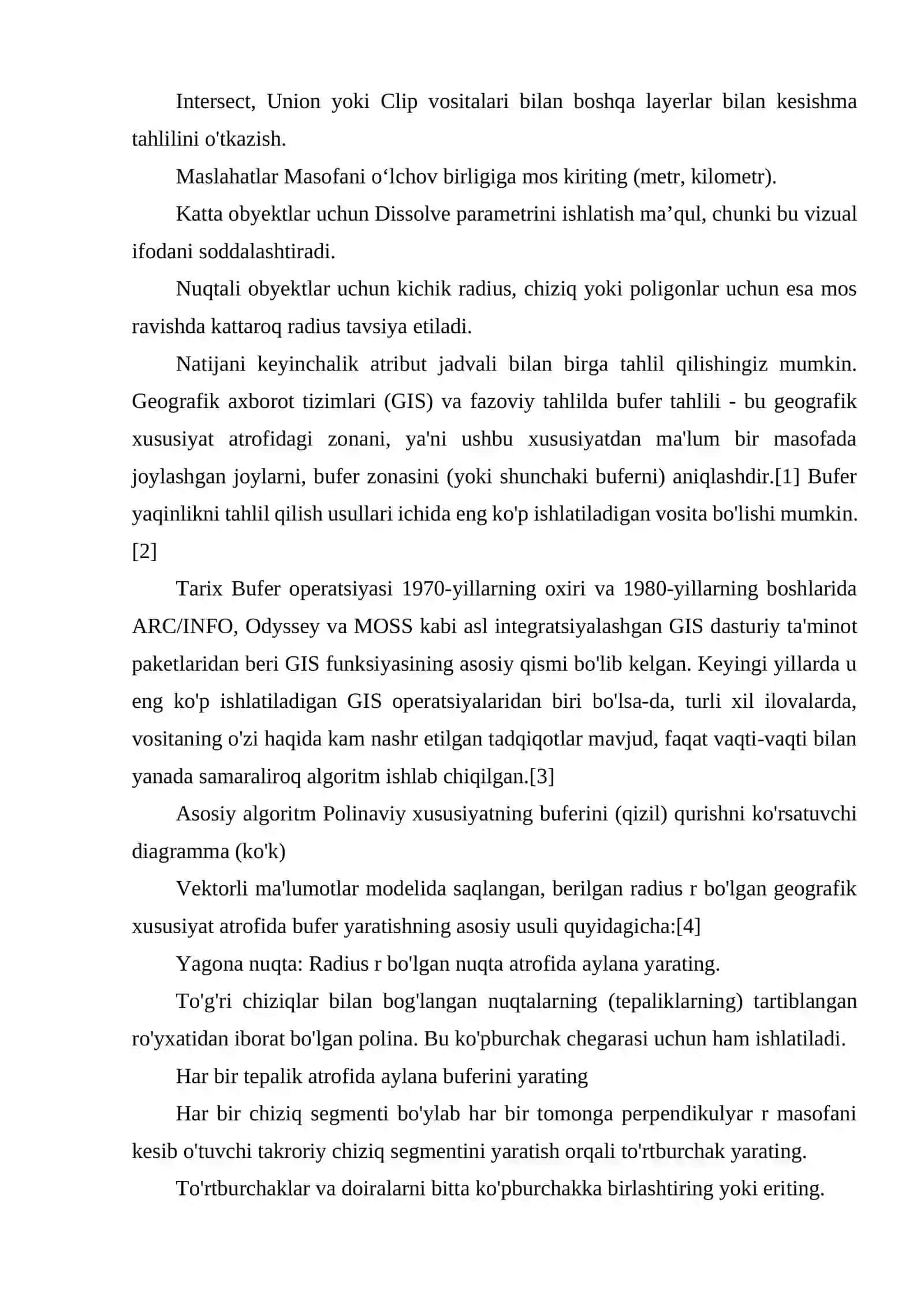 ARC GIS DASTURIDA BUFER ZONALAR BILAN ISHLASH 3