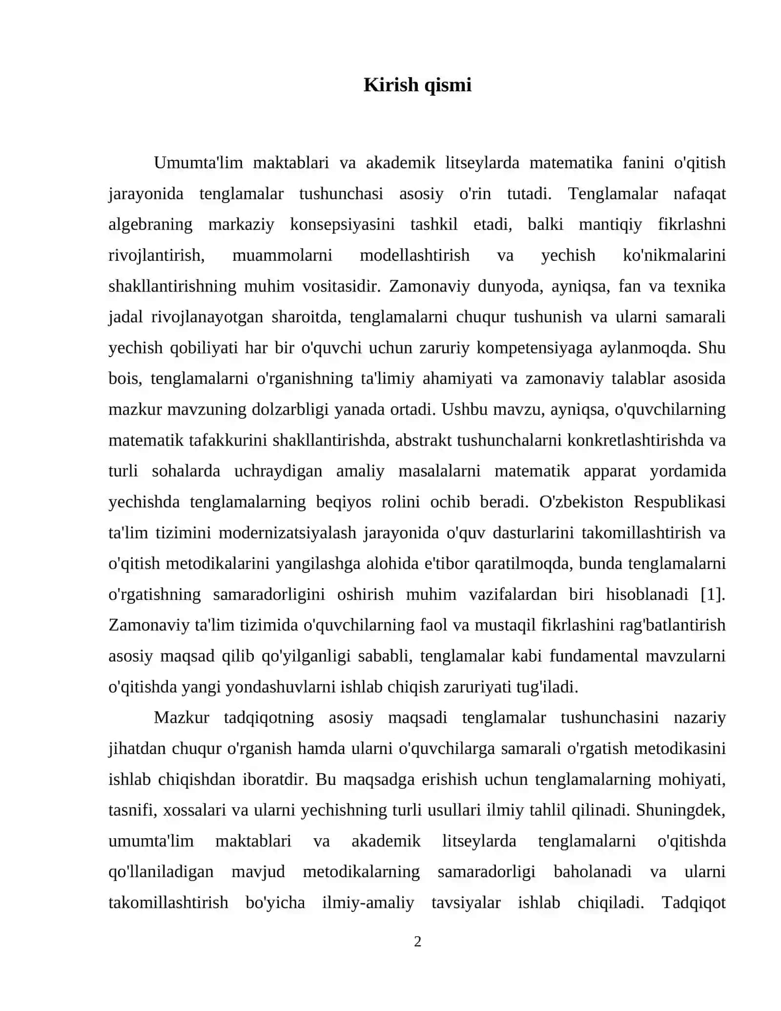 Tenglama va uni yechishga o‘rgatish. 3