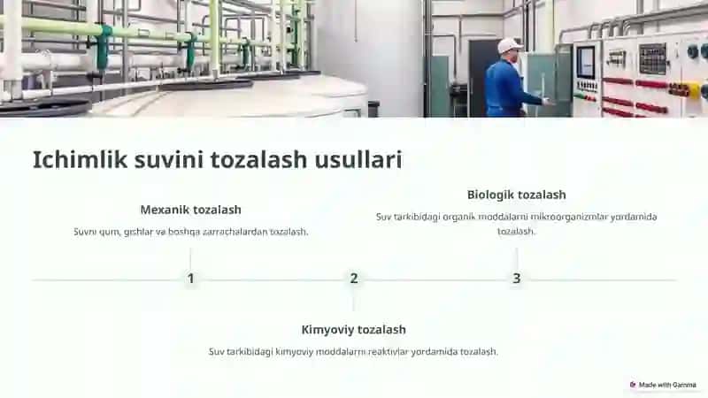 Ichimlik suvini yaxshilashdagi asosiy usullar 3