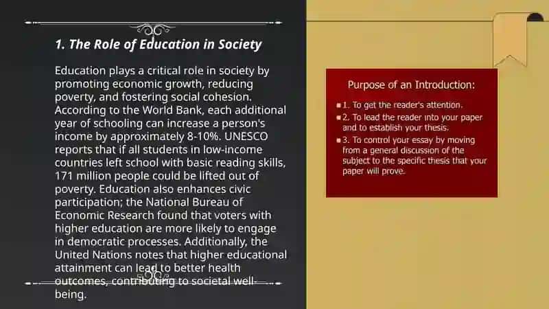 The purpose of school 3