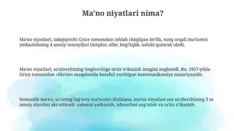 Ma'no niyatlari tushunchasi 3