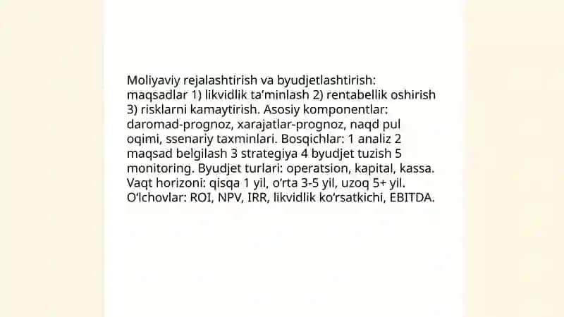 Boshqaruvda moliyaviy va investitsion qarorlar 3