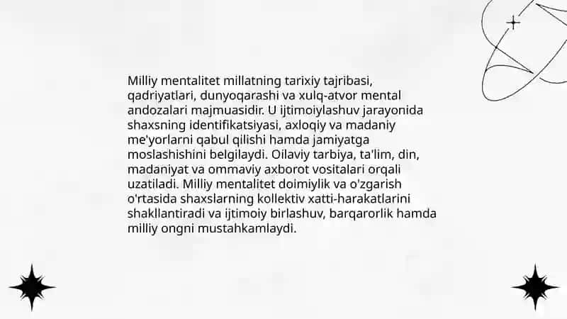 Milliy mentalitet va uning ijtimoiylashuvda tutgan oʻrni 3