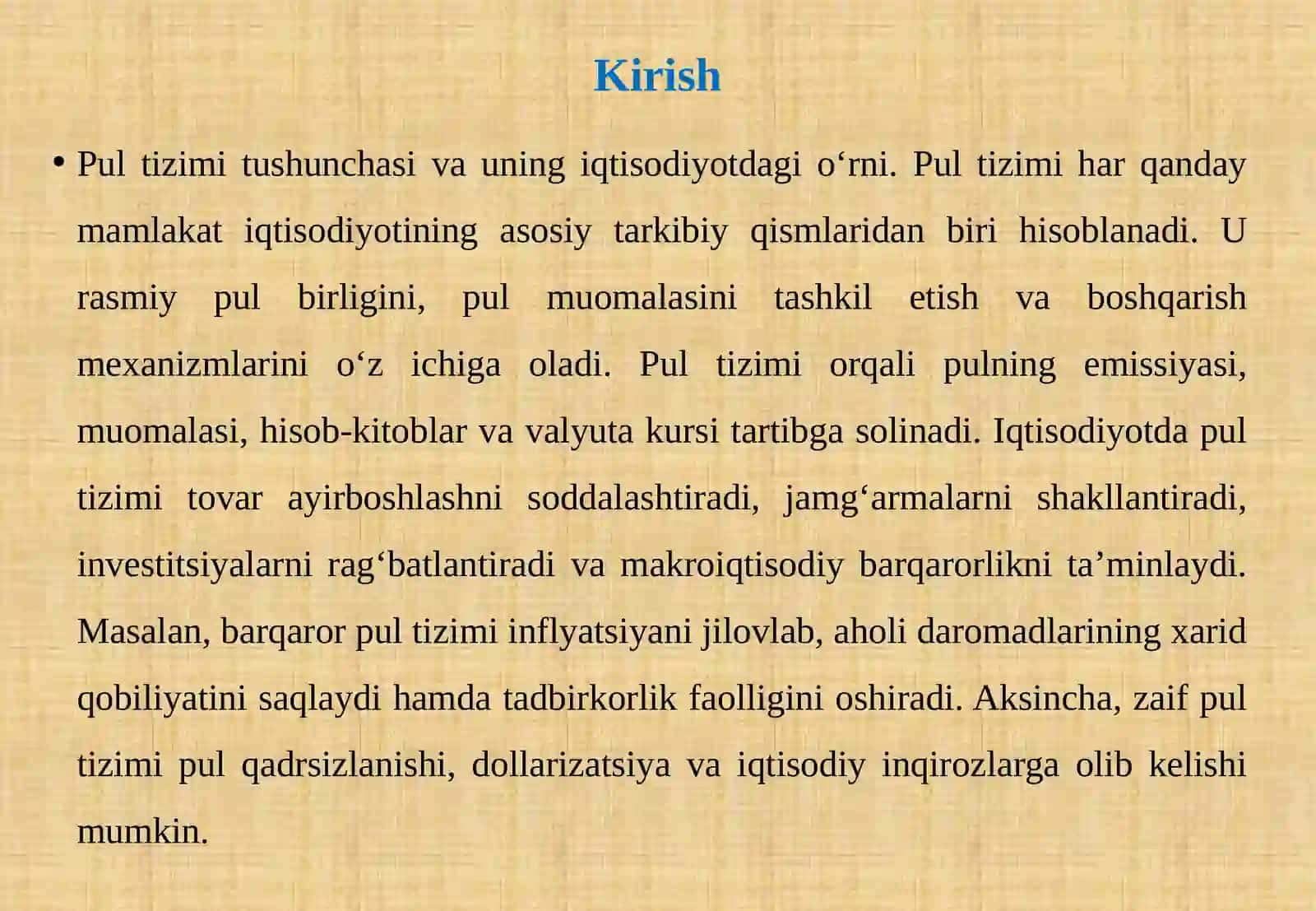O‘zbekiston Respublikasida pul tizimi 3
