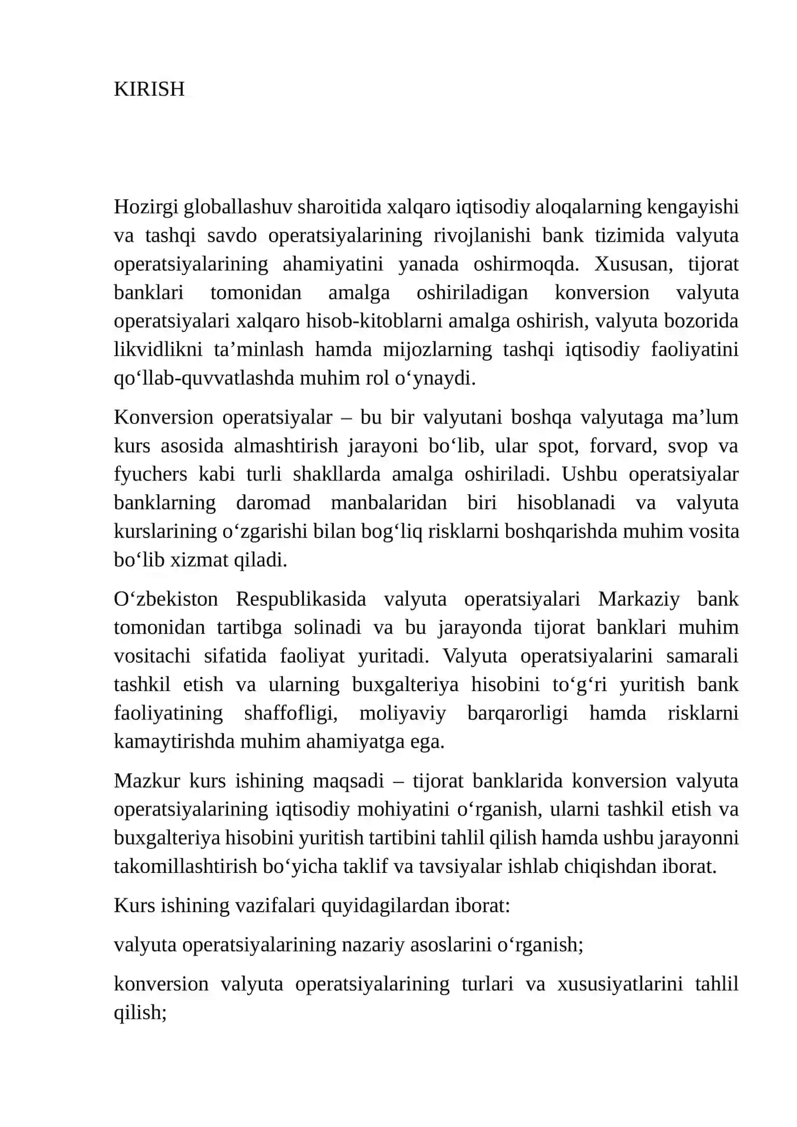TIJORAT BANKLARIDA KONVERSION VALYUTA OPERATSIYALARI HISOBI 3