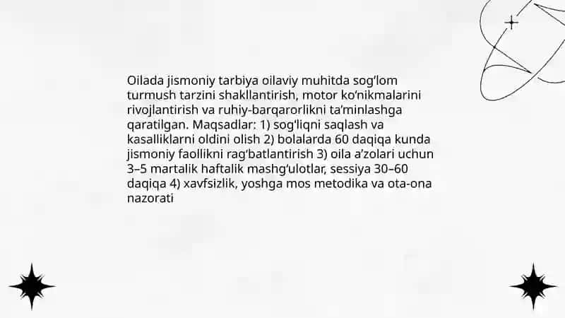 Oilada jismoniy tarbiya 3