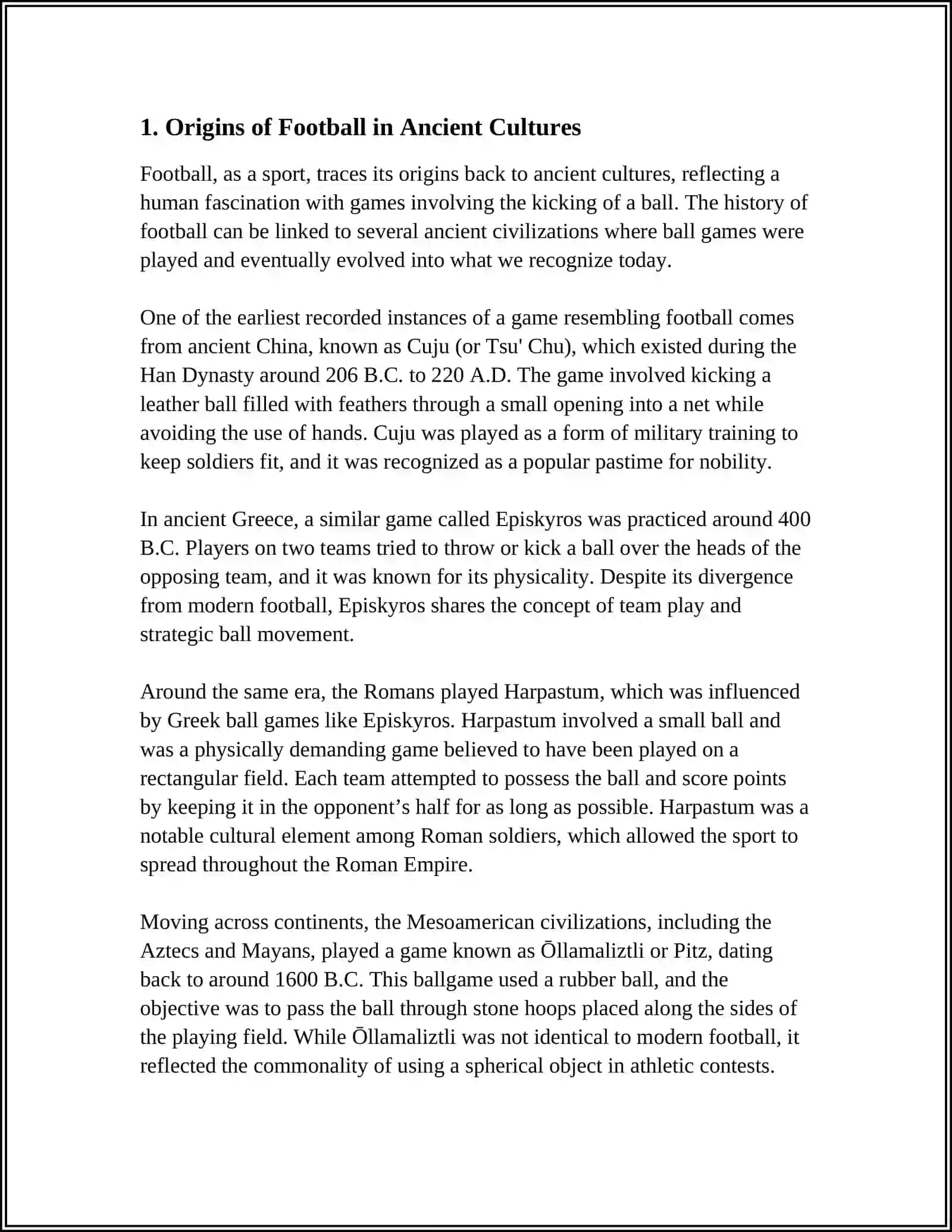 HISTORY OF FOOTBALL AND ITS RULES 3