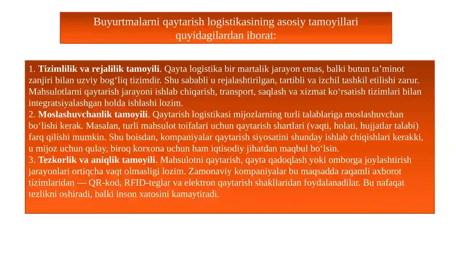 BUYURTMALARNI QAYTARISH 3