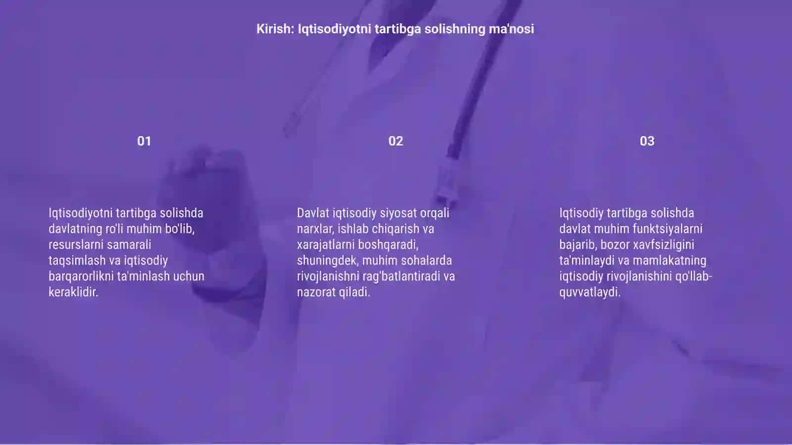 Iqtisodoyotni tartibga solishda davlatning ro'li 3